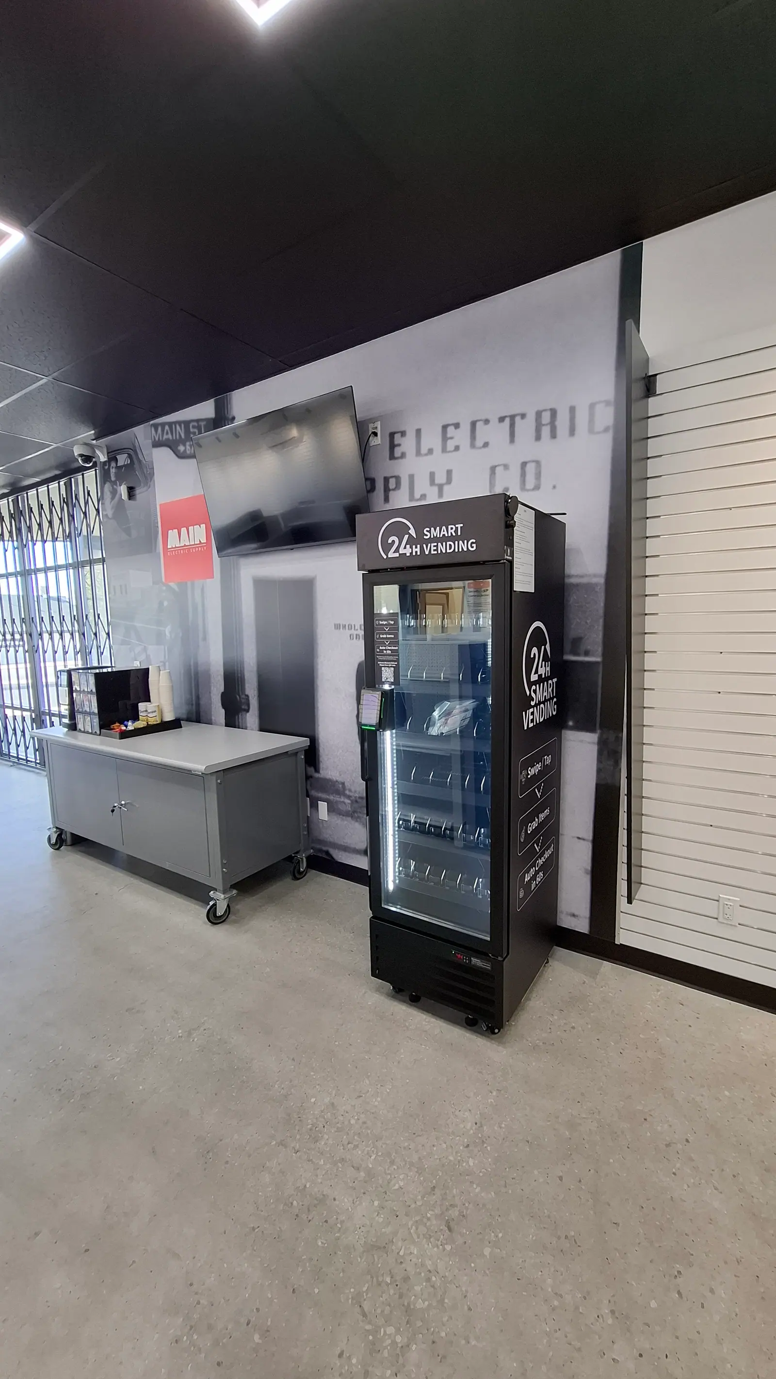 Smart cooler in an office breakroom